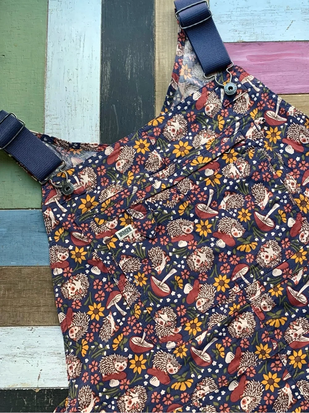 NWT Duluth XXL x31” Heirloom Gardening Bib Overalls Dusk Blue Fall Hedgehog Bibs - Picture 1 of 8